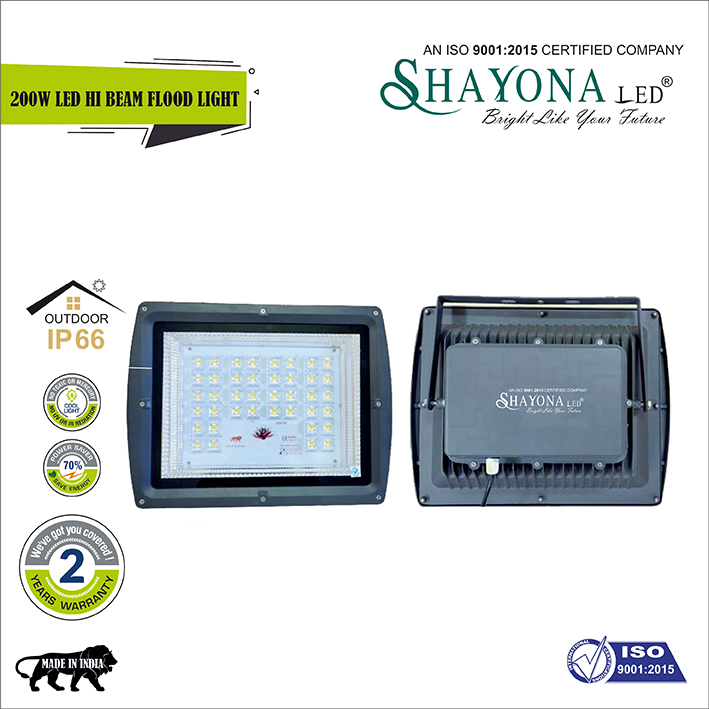 Shayona LED flood light high beam 200 watts